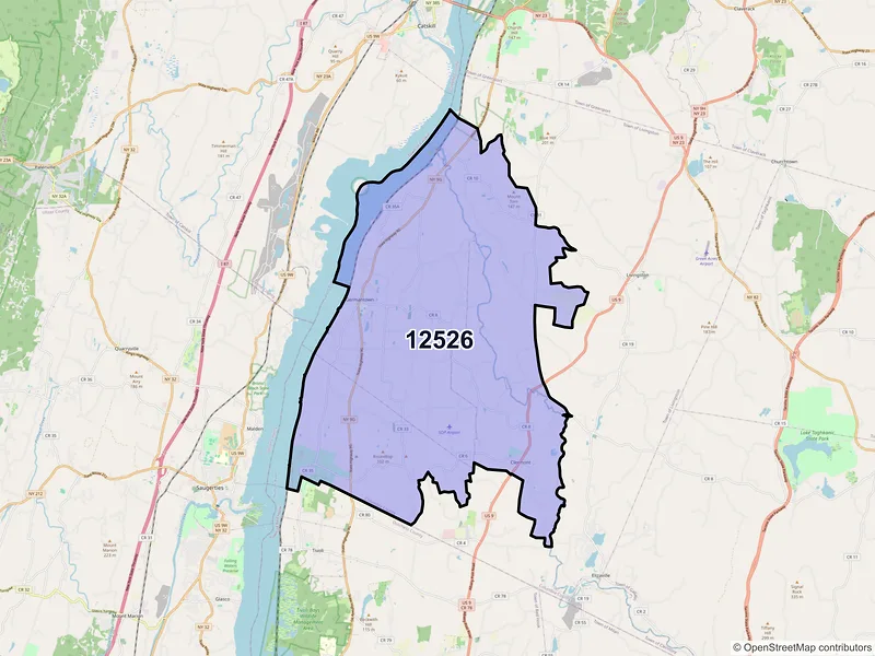 Map of ZIP Code 12526 — Germantown, NY
