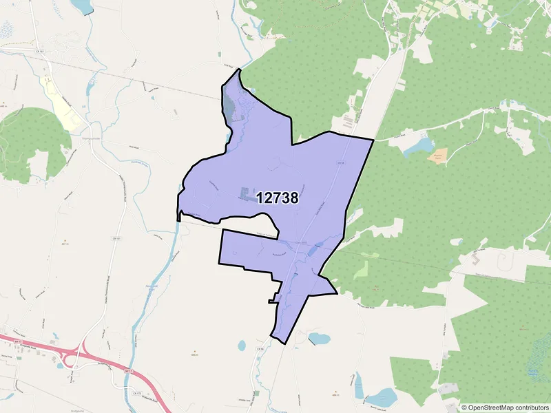 Map of Glen Wild, New York and ZIP codes