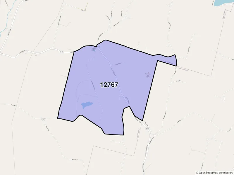 Map of Obernburg, New York and ZIP codes