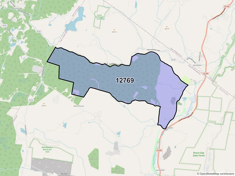 Map of Phillipsport, New York and ZIP codes