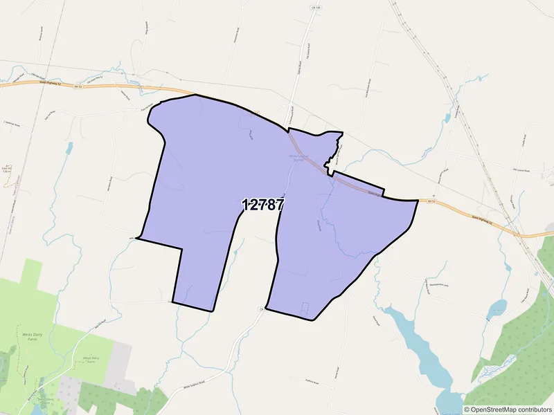 Map of ZIP Code 12787 — White Sulphur Springs, NY