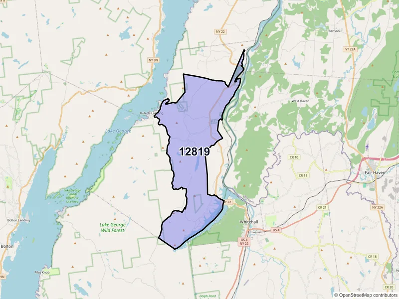 Map of Clemons, New York and ZIP codes