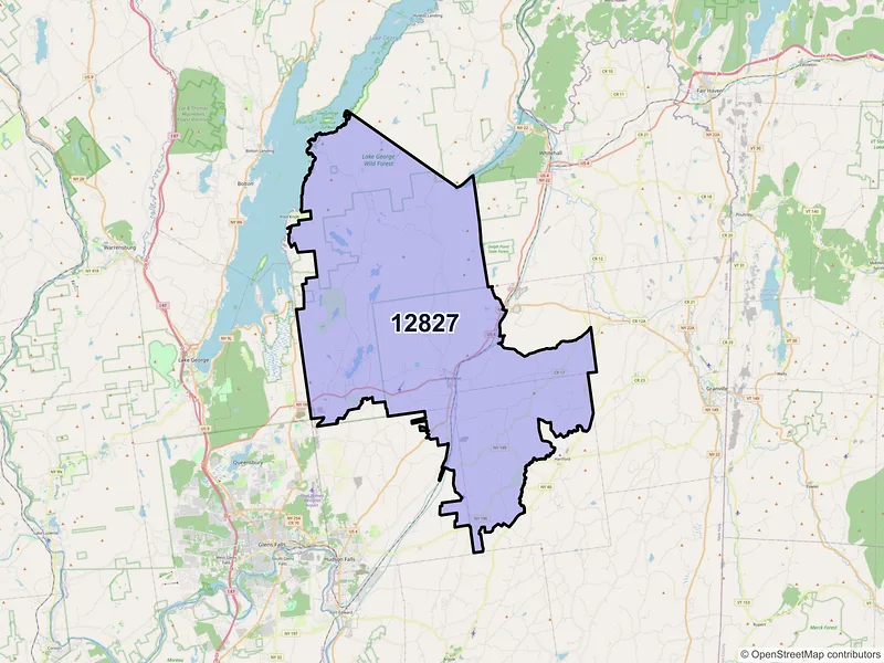 Map of ZIP Code 12827 — Fort Ann, NY
