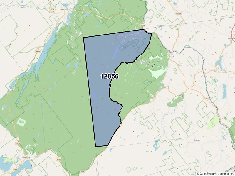 Map of North River, New York and ZIP codes