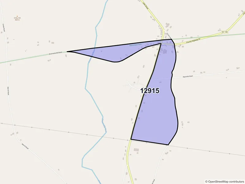 Map of Brainardsville, New York and ZIP codes