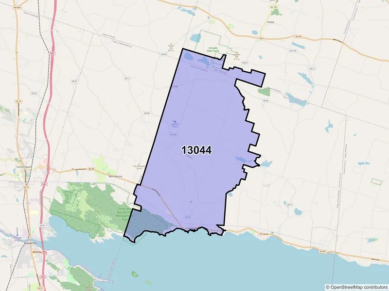 Map of ZIP Code 13044 — Constantia, NY