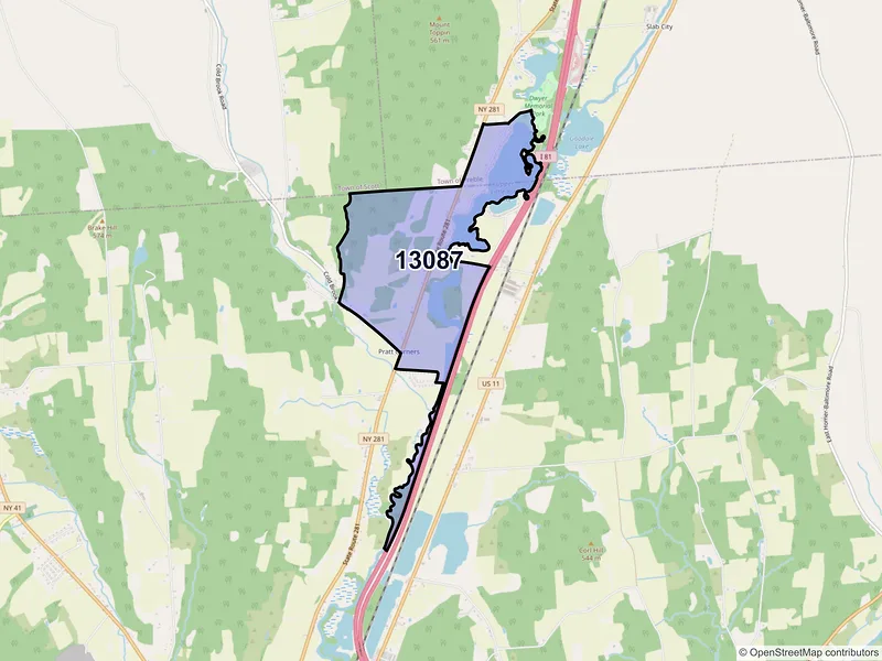 Map of Little York, New York and ZIP codes