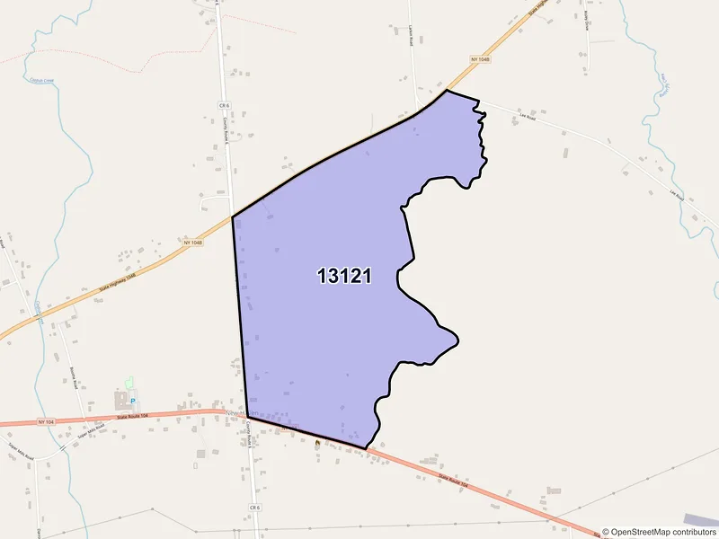 Map of New Haven, New York and ZIP codes