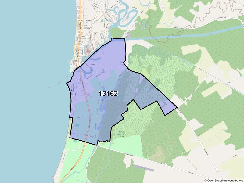 Map of Verona Beach, New York and ZIP codes