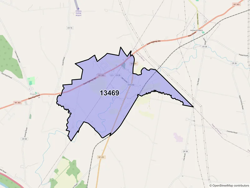Map of ZIP Code 13469 — Stittville, NY