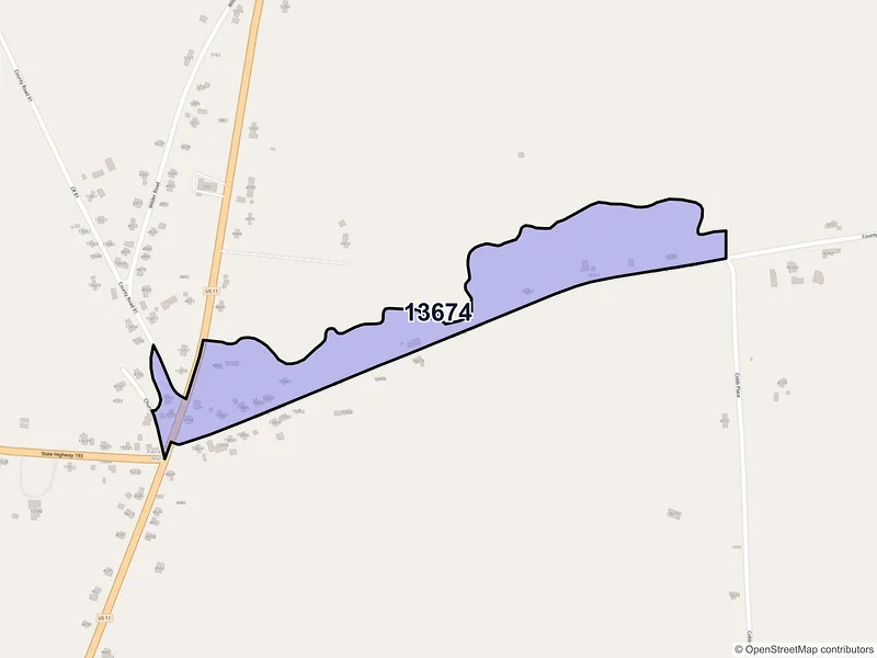 Map of Pierrepont Manor, New York and ZIP codes