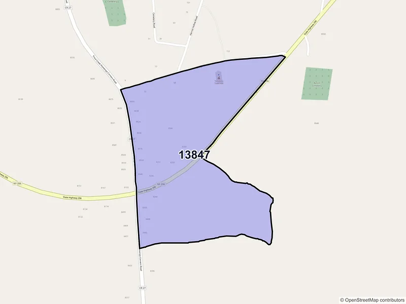 Map of Trout Creek, New York and ZIP codes