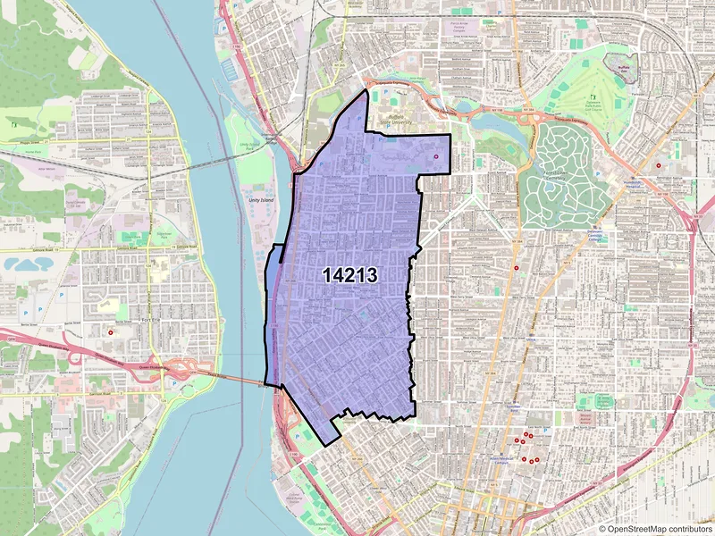 Map of ZIP Code 14213 — Buffalo, NY
