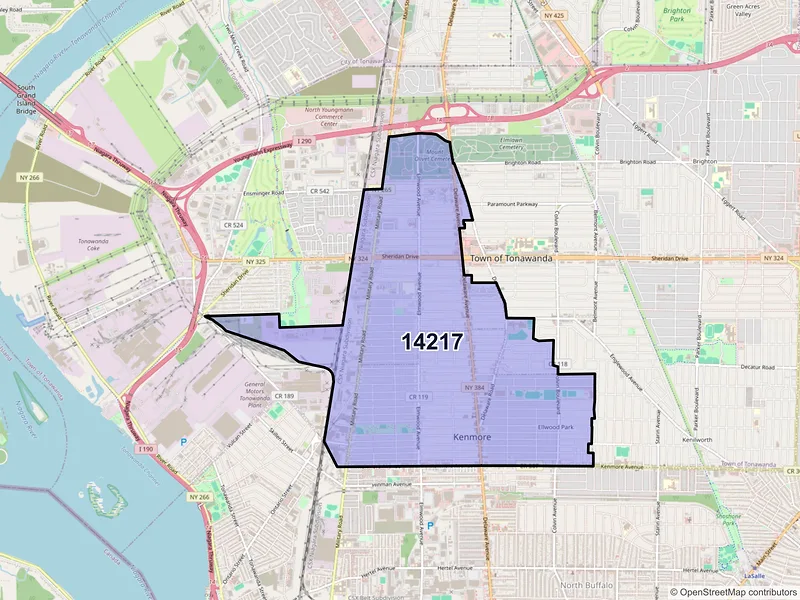 Map of ZIP Code 14217 — Buffalo, NY