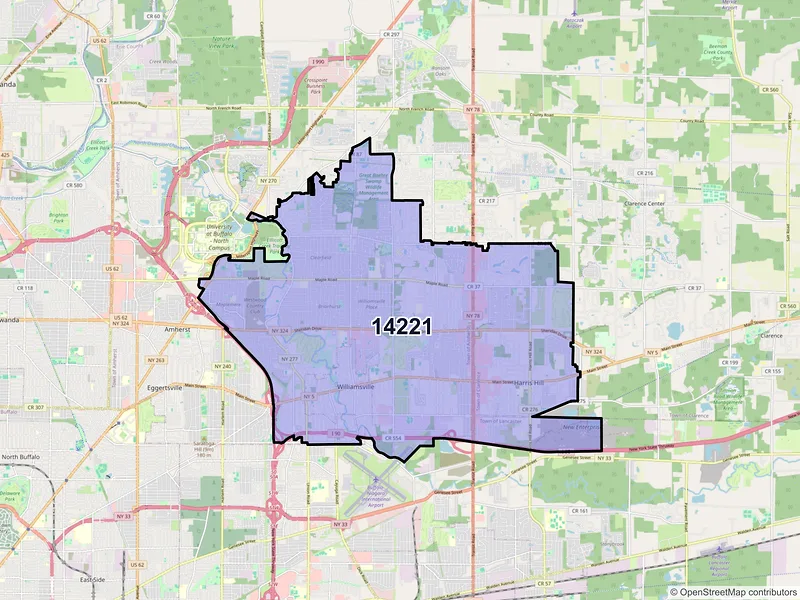 Map of ZIP Code 14221 — Buffalo, NY