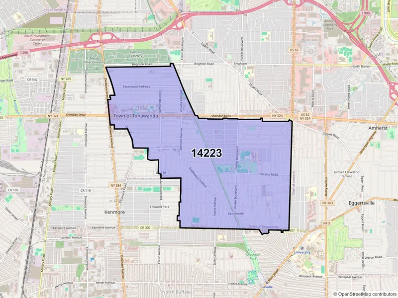 Map of ZIP Code 14223 — Buffalo, NY