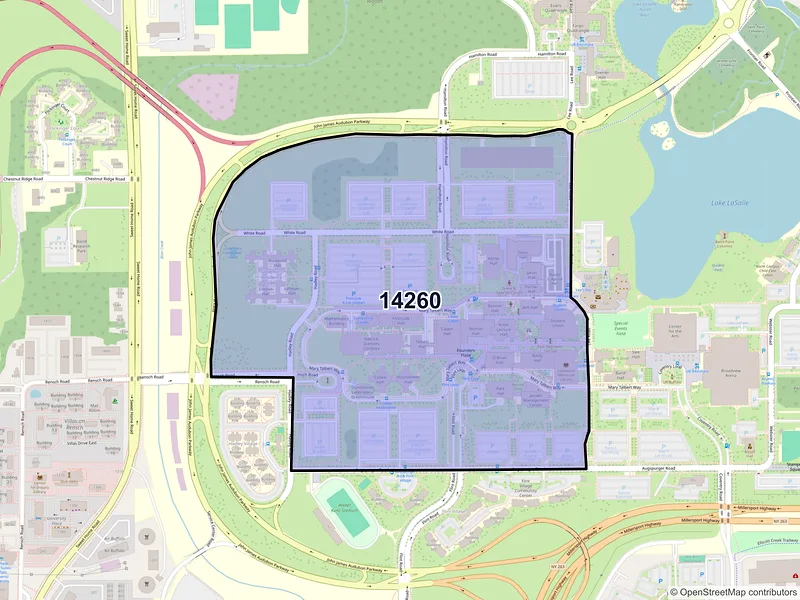 Map of ZIP Code 14260 — Buffalo, NY
