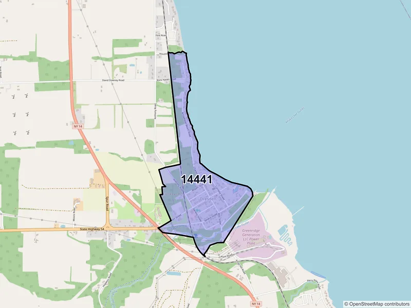 Map of ZIP Code 14441 — Dresden, NY