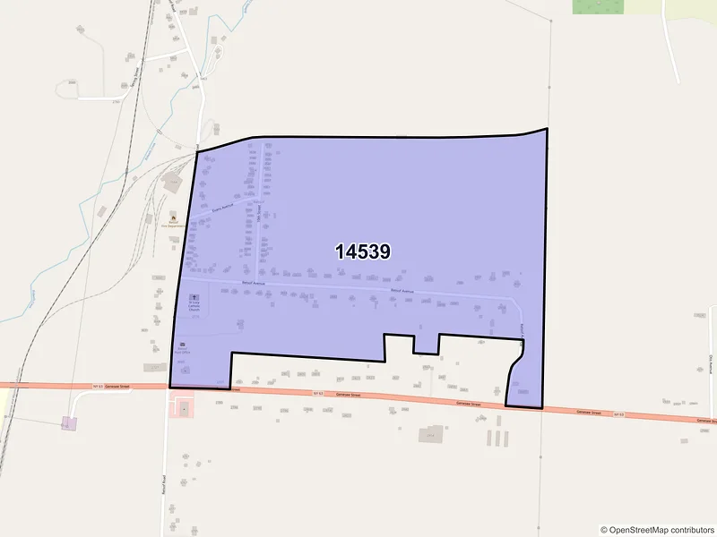 Map of Retsof, New York and ZIP codes