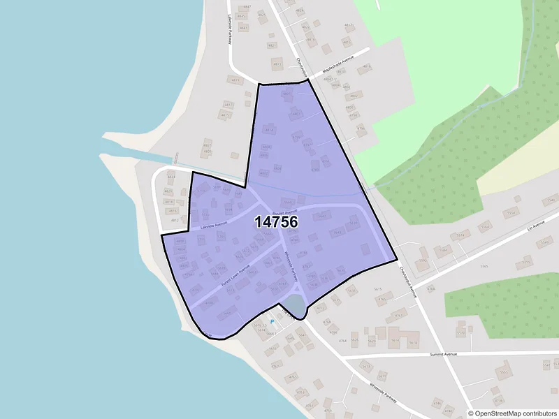 Map of Maple Springs, New York and ZIP codes