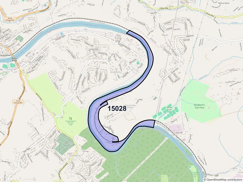 Map of Coulters, Pennsylvania and ZIP codes