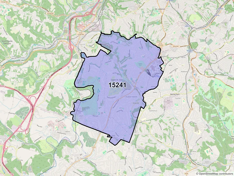 Map of ZIP Code 15241 — Pittsburgh, PA