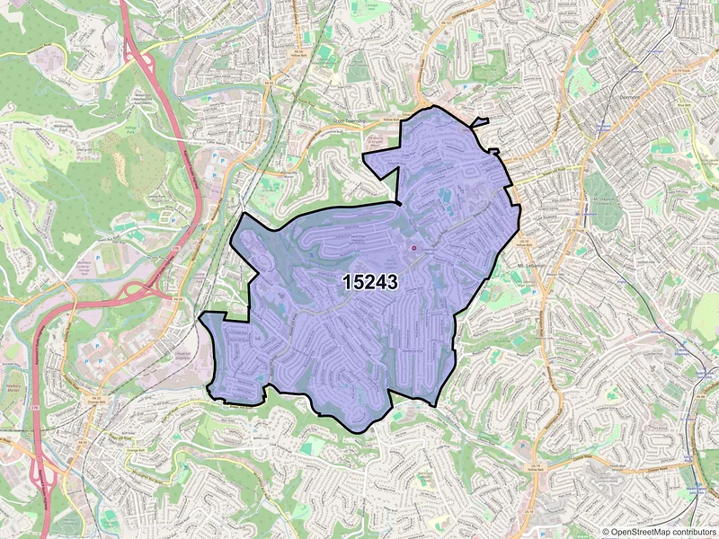 Map of ZIP Code 15243 — Pittsburgh, PA
