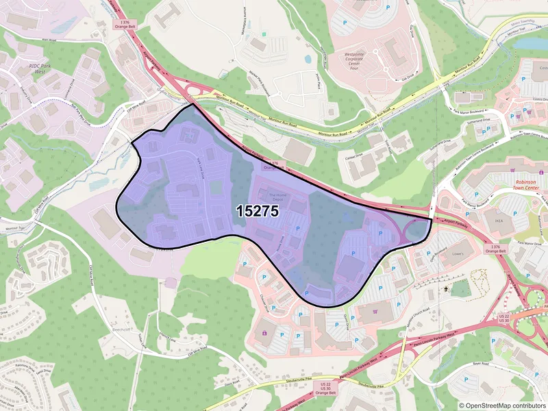 Map of ZIP Code 15275 — Pittsburgh, PA
