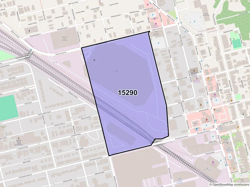 Map of ZIP Code 15290 — Pittsburgh, PA