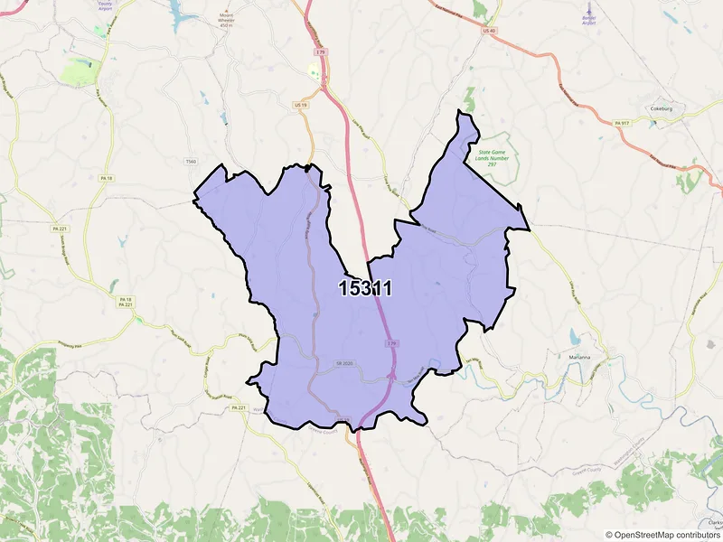 Map of Amity, Pennsylvania and ZIP codes