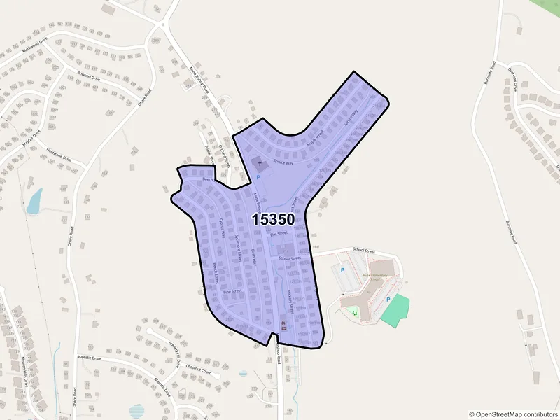 Map of Muse, Pennsylvania and ZIP codes