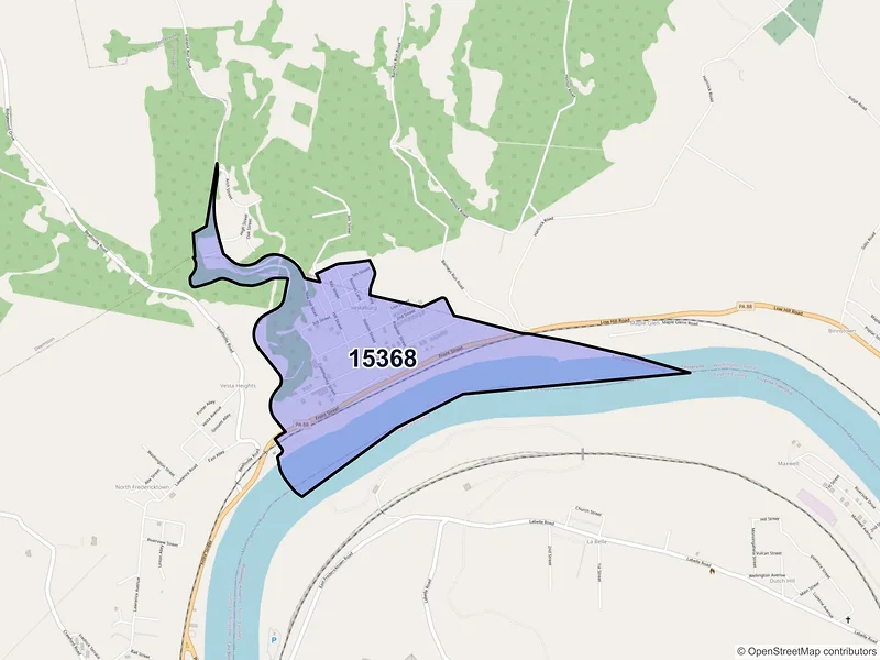 Map of Vestaburg, Pennsylvania and ZIP codes