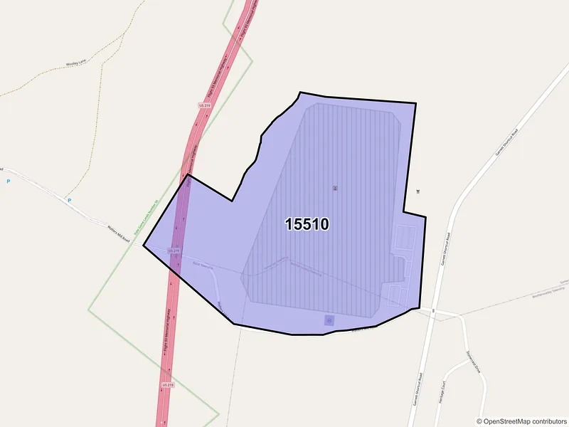Map of ZIP Code 15510 — Somerset, PA