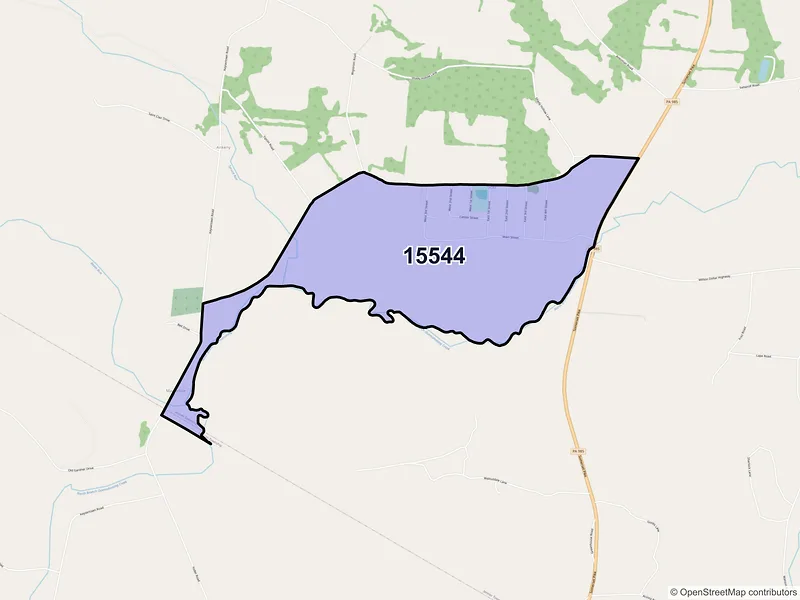 Map of Gray, Pennsylvania and ZIP codes