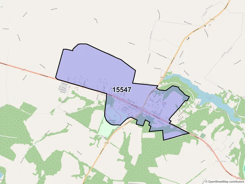 Map of Jennerstown, Pennsylvania and ZIP codes