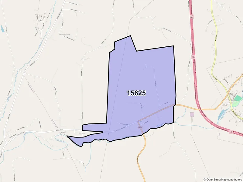 Map of Darragh, Pennsylvania and ZIP codes