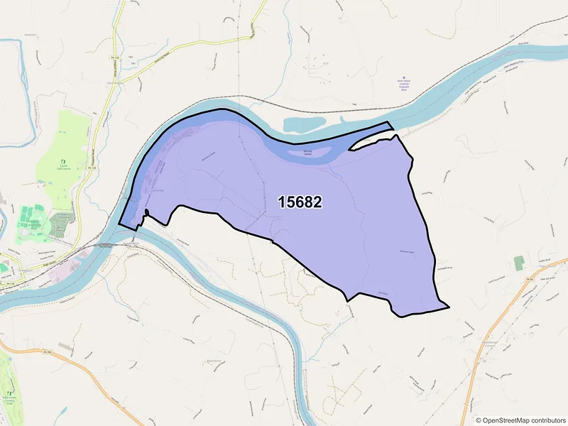 Map of Schenley, Pennsylvania and ZIP codes