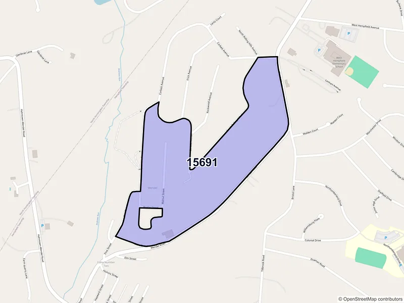 Map of Wendel, Pennsylvania and ZIP codes