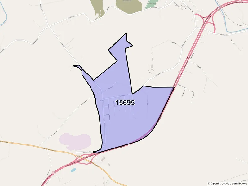 Map of Wyano, Pennsylvania and ZIP codes