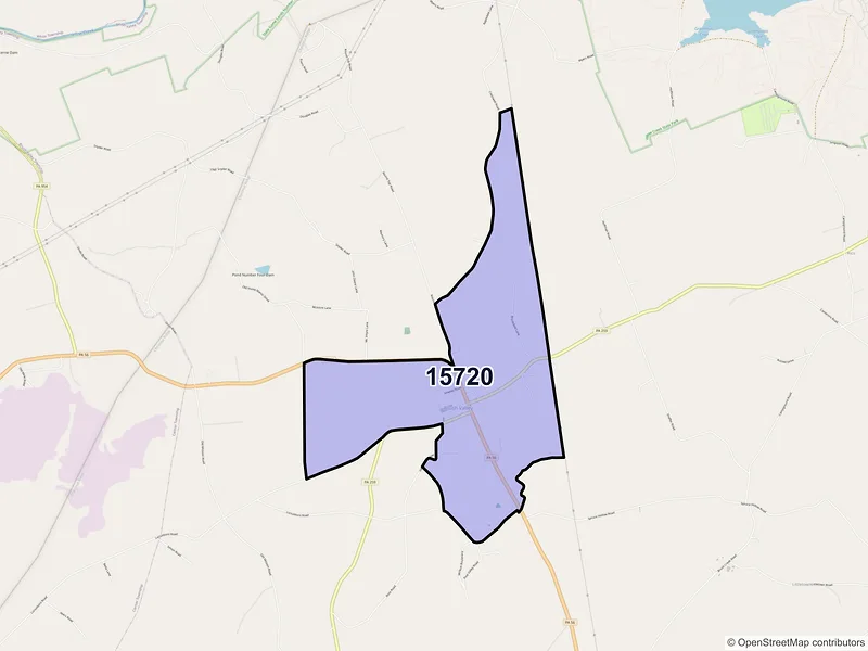 Map of Brush Valley, Pennsylvania and ZIP codes