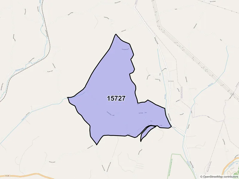 Map of Clune, Pennsylvania and ZIP codes