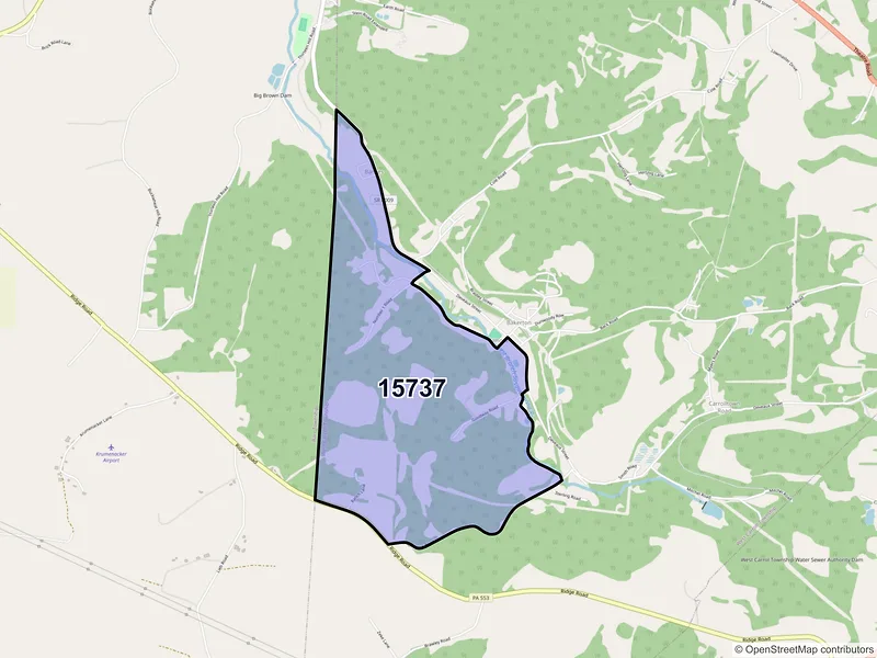 Map of Elmora, Pennsylvania and ZIP codes