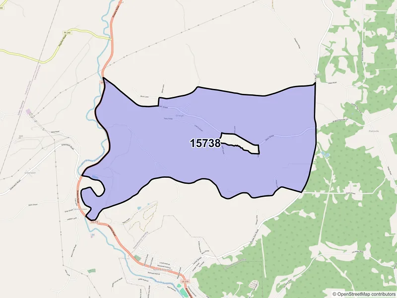 Map of Emeigh, Pennsylvania and ZIP codes