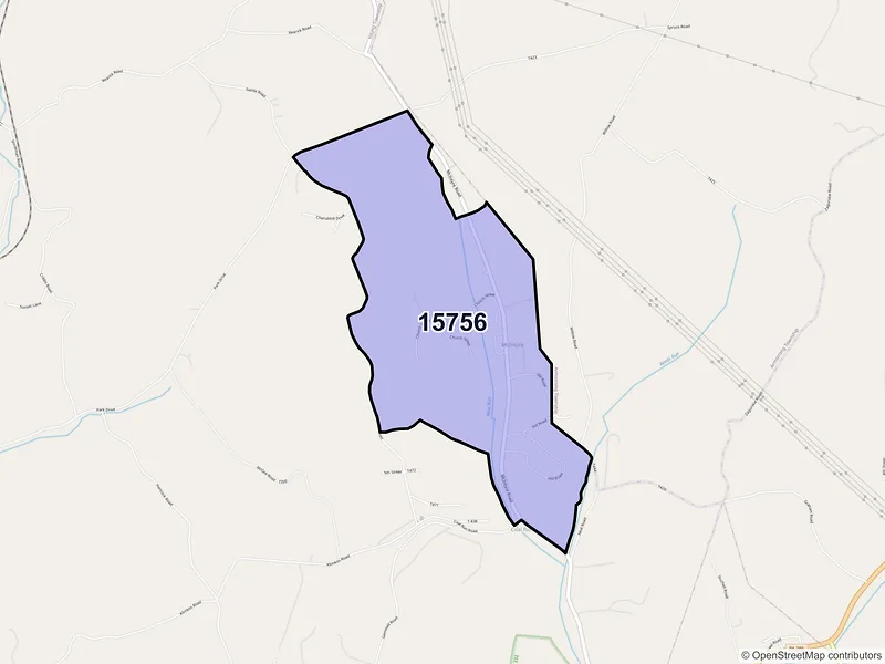 Map of Mc Intyre, Pennsylvania and ZIP codes