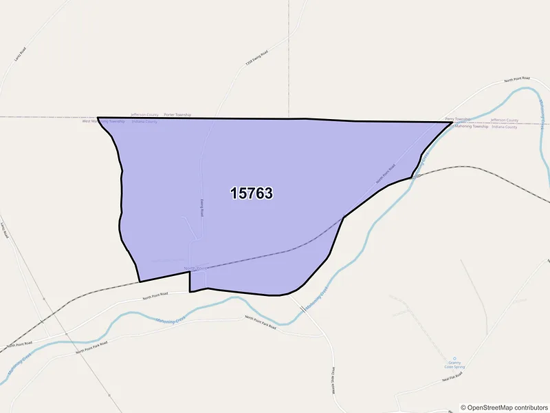 Map of ZIP Code 15763 — Northpoint, PA
