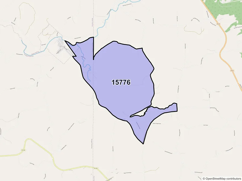 Map of ZIP Code 15776 — Sprankle Mills, PA