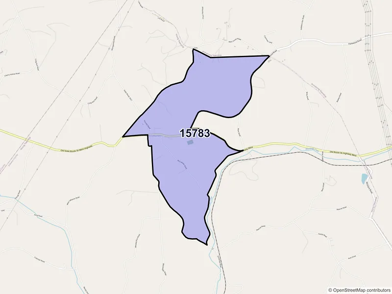 Map of West Lebanon, Pennsylvania and ZIP codes