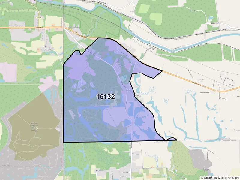 Map of Hillsville, Pennsylvania and ZIP codes