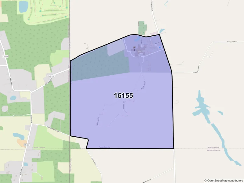 Map of Villa Maria, Pennsylvania and ZIP codes