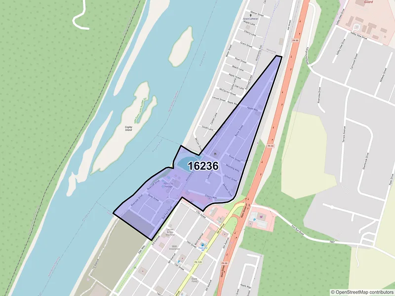 Map of Mc Grann, Pennsylvania and ZIP codes